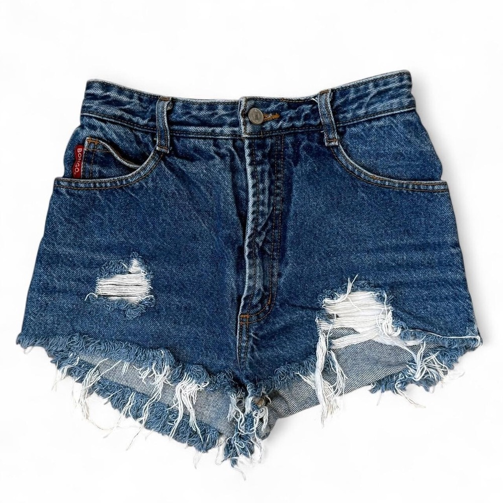 Vintage Bongo Micro Mini Cut Off Booty Shorts Women's Size 5 Made In USA 90s